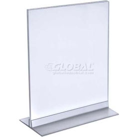 Vertical/Horizontal Acrylic T-Stripe Sign Holder, 9" x 12" - Pkg Qty 10