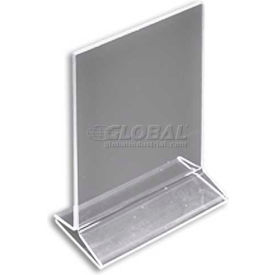 Vertical Top Load Acrylic Sign Holder, 5.5" x 8.5" - Package Quantity 10
