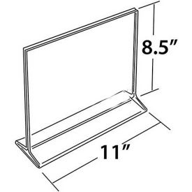 Horizontal Top Load Acrylic Sign Holder, 11" x 8.5" - Pkg Qty 10
