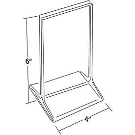 Vertical Top Load Acrylic Sign Holder, 4" x 6", Acrylic - Pkg Qty 10
