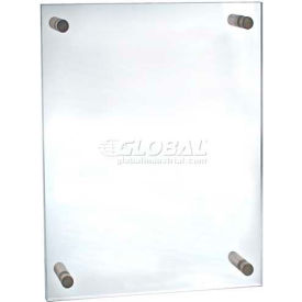 Acrylic Standoff Sign Holder W/ Caps, 17" x 22", 1 Piece