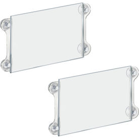 Acrylic Sign Holder W/ Suction Cups, 11"W x 8.5"H - Pack of 2