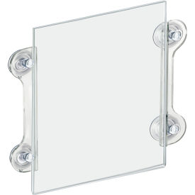 Acrylic Sign Holder W/ Suction Cups, 8.5"W x 11"H - Pack of 2