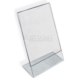 Vertical Slanted L-Shaped Acrylic Sign Holder, 9" x 12" - Pack of 10