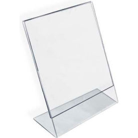 Vertical Slanted L-Shaped Acrylic Sign Holder, 8.5" x 11" - Pack of 10