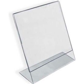 Vertical Slanted L-Shaped Acrylic Sign Holder, 2" x 3" - Pack of 10