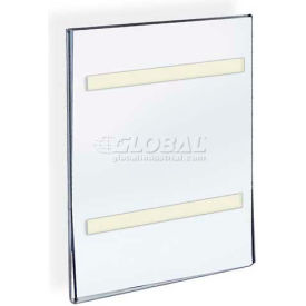 Vertical Wall Mount Acrylic Sign Holder with Adhesive Tape 8.5" x 11" - Package Quantity 10