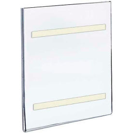 Vertical Wall Mount Acrylic Sign Holder with Adhesive Tape, 8" x 10" - Pack of 10