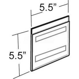 Wall Mount Square Sign Holder with Adhesive Tape, 5.5" x 5.5" - Package Quantity 10