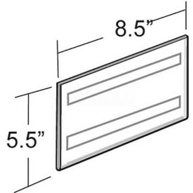 Horizontal Wall Mount Sign Holder W/ Adhesive Tape, 8.5" x 5.5" - Pkg Qty 10