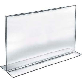 Horizontal Double Sided Stand Up Sign Holder, 17" x 11", Acrylic - Pkg Qty 10