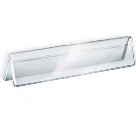 Acrylic Two-Sided Nameplate, 11" x 2", Acrylic - Pkg Qty 10