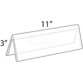 Acrylic Two-Sided Nameplate, 11" x 3", Acrylic - Pkg Qty 10