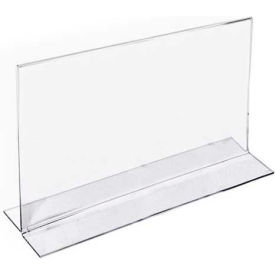 Horizontal Double Sided Stand Up Sign Holder, 6" x 4", Acrylic - Pkg Qty 10