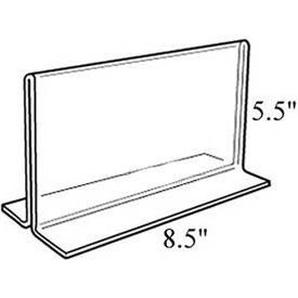 Horizontal Double Sided Stand Up Sign Holder, 8.5" x 5.5", Acrylic - Package Quantity 10