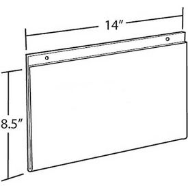 Global Approved Horizontal Wall Mount Sign Holder, 14" x 8.5", Acrylic - Pkg Qty 10