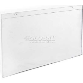 Horizontal Wall Mount Acrylic Sign Holder, 17" x 11", Acrylic - Pack of 10