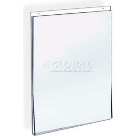 Vertical Wall Mount Acrylic Sign Holder, 8.5" x 11", Acrylic - Pkg Qty 10