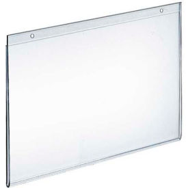Horizontal Wall Mount Acrylic Sign Holder, 10" x 8", Acrylic - Pkg Qty 10