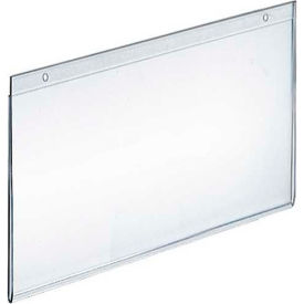 Horizontal Wall Mount Acrylic Sign Holder, 7" x 5.5", Acrylic - Pkg Qty 10