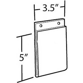 Vertical Wall Mount Acrylic Sign Holder, 3.5" x 5", Acrylic - Pkg Qty 10
