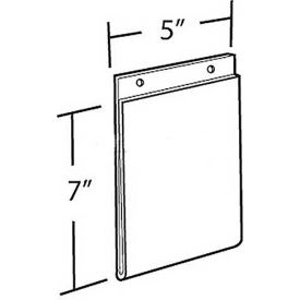 162722 Vertical Wall Mount Acrylic Sign Holder, 5" x 7", Acrylic - Pkg Qty 10