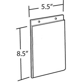 Vertical Wall Mount Acrylic Sign Holder, 5.5" x 8.5", Acrylic - Pkg Qty 10