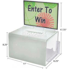 Extra Large Suggestion Box, 11" x 8.25", Acrylic ,1 Piece