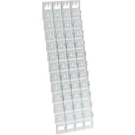 48-Pocket Tri-Fold Size Wall Mount Display, 19" x 38", Acrylic ,1 Piece
