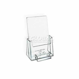 Tri-Fold Brochure Holder W/ Business Card Pocket, 4" x 7.25" - Pkg Qty 10