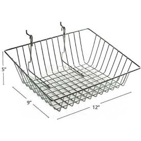 Sloped Chrome Wire Basket, 5" High, Metal - Pkg Qty 2