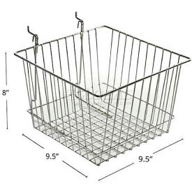Chrome Wire Basket, 4.25" High, Metal - Pkg Qty 2