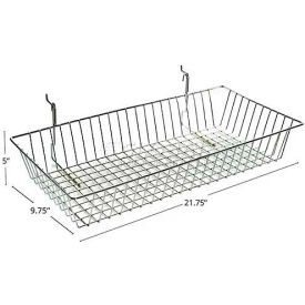 Chrome Wire Basket, 5" High, Metal - Pkg Qty 2
