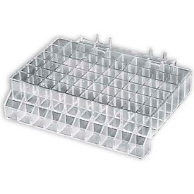 60-Section Lipstick Tray For Slatwall/Pegboard 10" x 2.5" Acrylic - Pkg Qty 2