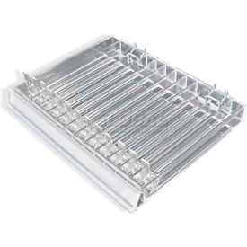 13-Section Cosmetic Tray For Pegboard/Slatwall 12" x 1.25" Acrylic -Pkg Qty 2