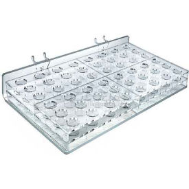 48-Slot Mascara & Cosmetic Tray 12" x 2" Acrylic - Pkg Qty 2