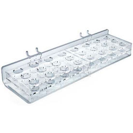 24-Slot Masc. & Cosmetic Tray, Pgbrd/Slat-W 12" x 1.875", Acrylic - Pkg Qty 2