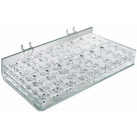 48-Slot Mascara & Cosmetic Tray 12" x 2" Acrylic - Pkg Qty 2