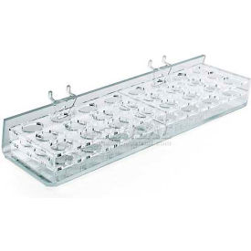 24-Slot Masc. & Cosmetic Tray, Pgbrd/Slat-W 12" x 1.875", Acrylic - Pkg Qty 2