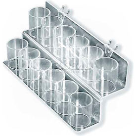 2-Tier Cup Display For Pegboard/Slatwall, 13.75" x 6", Acrylic ,1 Piece
