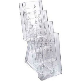 4-Tier Tri-Fold Size Countertop Brochure Holder, 4.5" x 13.25" - Pkg Qty 2