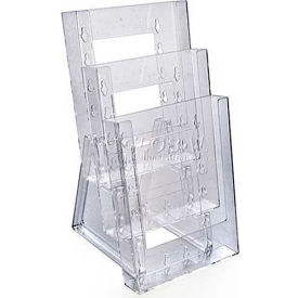 3-Tier Bi-Fold Size Countertop Brochure Holder, 6.25" x 11.75" - Pkg Qty 2