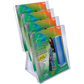 4-Tier Letter Size Countertop Brochure Holder, 9" x 16.5" - Pkg Qty 2