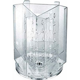 Global Approved 3-Pocket Tri-Fold Size Brochure Holder On Revolving Base, 6" Base