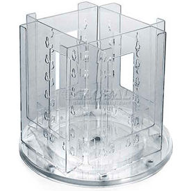 Global Approved 4-Pocket Tri-Fold Size Brochure Holder On Revolving Base, 6" Base