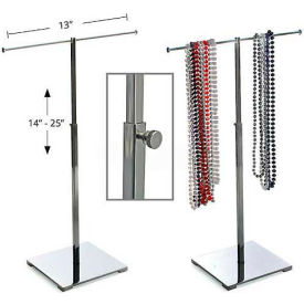 Adjustable T-Bar Necklace Display, 13" x 25", Metal, 1 Piece