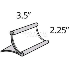 Global Approved Curved Countertop Sign Holder, 3.5" x 22.25", Metal, 1 Piece