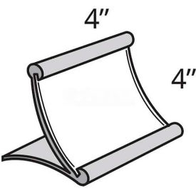 300885 Curved Countertop Sign Holder, 4" x 4", Metal ,1 Piece