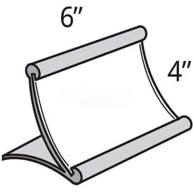 Curved Countertop Sign Holder, 6" x 4", Metal ,1 Piece