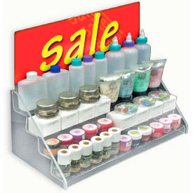 4-Step Countertop Display, 16" x 8", Acrylic ,1 Piece